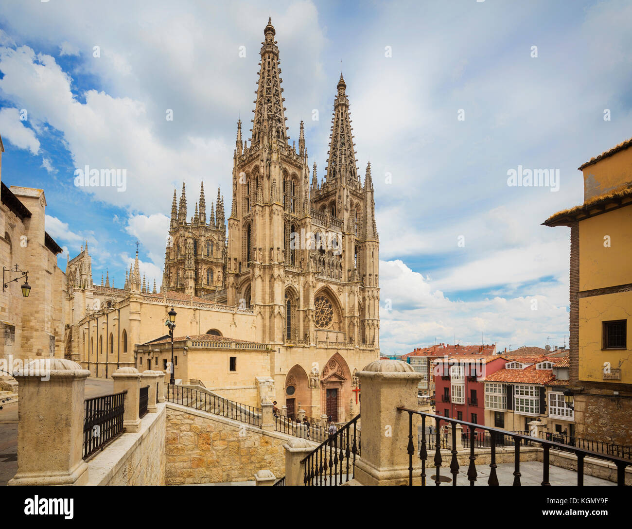 Burgos, Burgos province, Castille-et-León, Espagne. La cathédrale gothique. La construction a commencé au 13ème siècle. c'est un site du patrimoine mondial de l'UNESCO. Banque D'Images