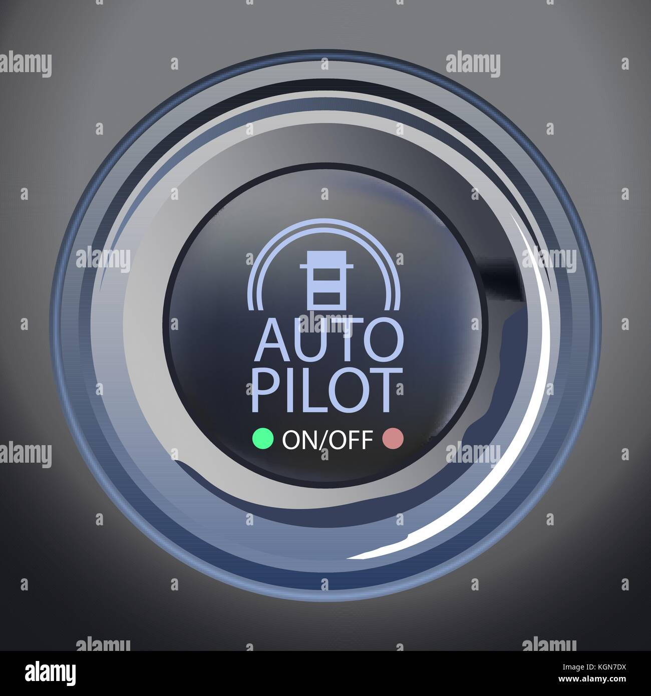Vector illustration de bouton de pilote automatique, eps10 vector, la transparence et le gradient maille utilisée Illustration de Vecteur