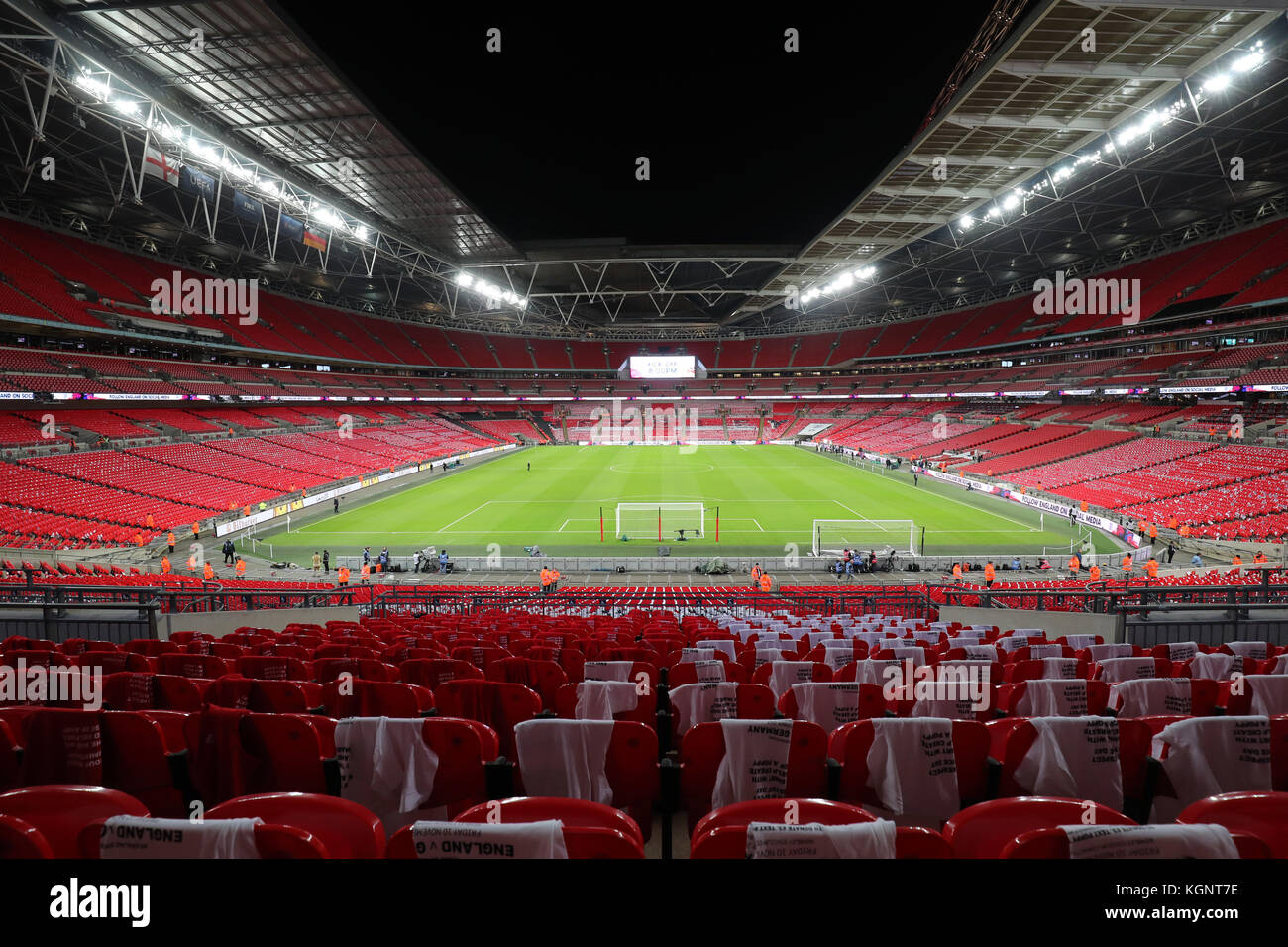 Londres, Royaume-Uni. 10 novembre 2017. Stade de Wembley avant le match international de football entre l'Angleterre et l'Allemagne à Londres, Royaume-Uni, le 10 novembre 2017. Crédit : dpa Picture alliance/Alamy Live News Banque D'Images