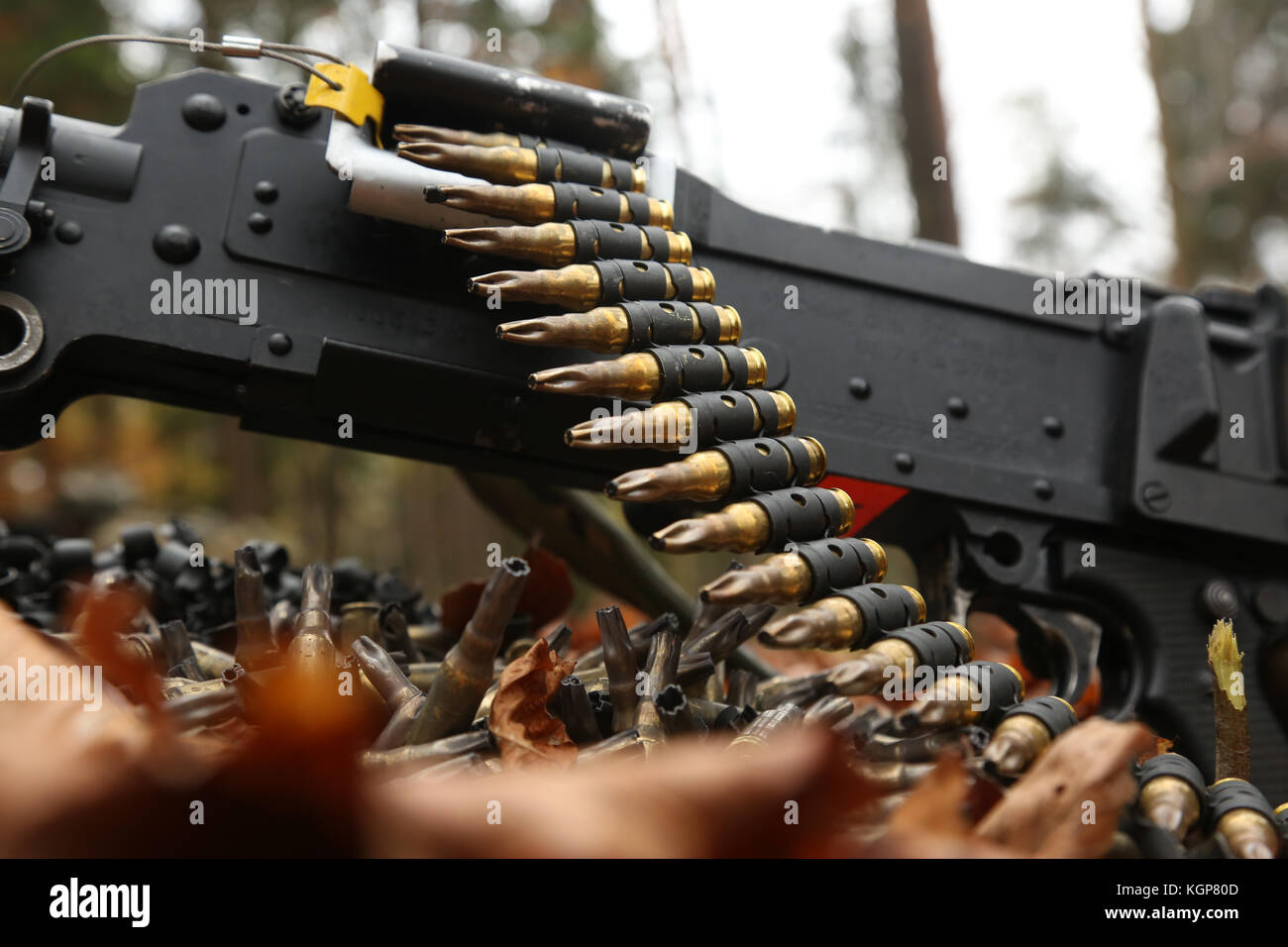 M247 Munitions Mitrailleuse Banque D'Images