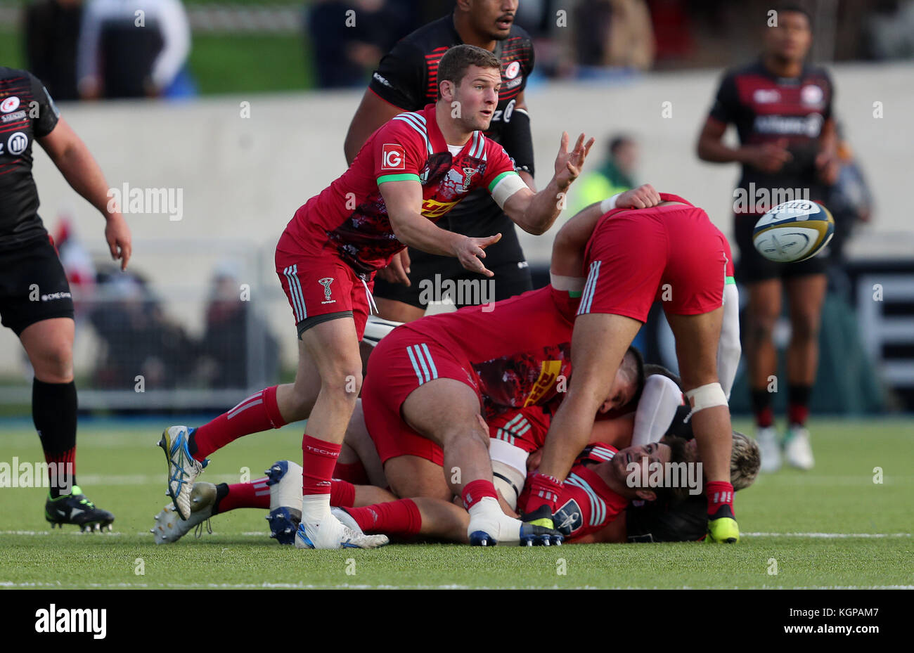 Harlequins' Charlie Mulchrone Banque D'Images