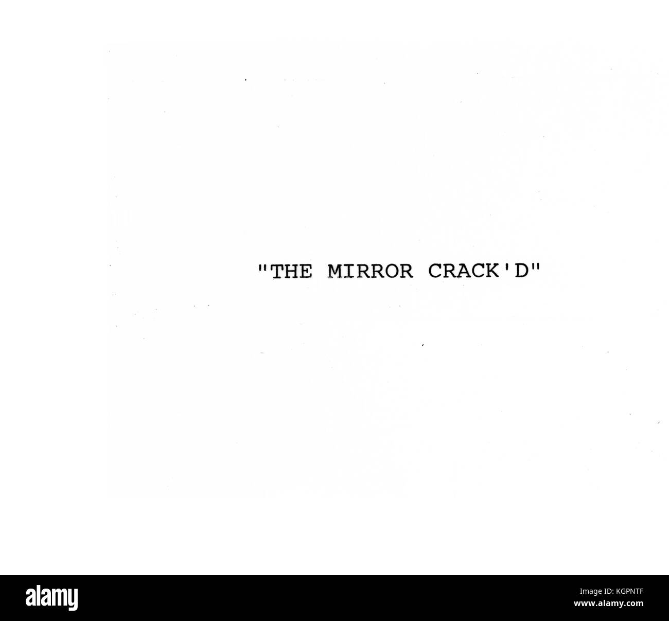 Le Mirror Crack'd (1980) Date : 1980 Banque D'Images