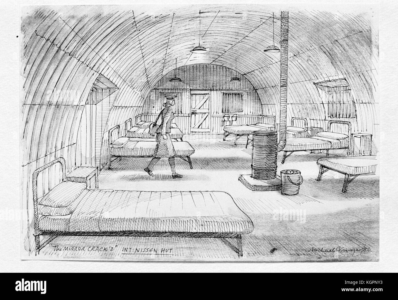 Le Mirror Crack'd (1980) croquis de production Date : 1980 Banque D'Images