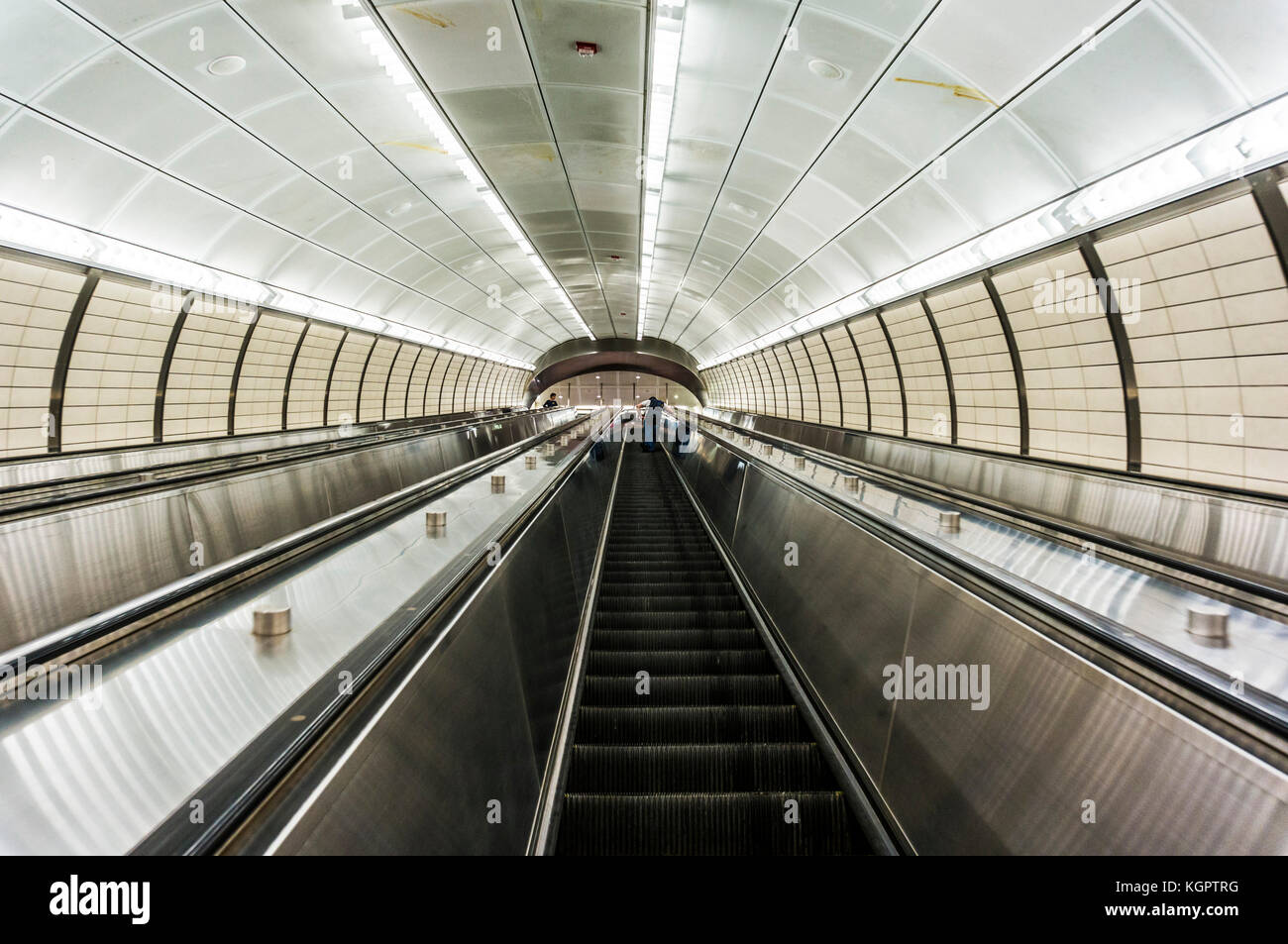 Métro de new york New york usa new york escalier roulant système de métro de New York new york usa Banque D'Images