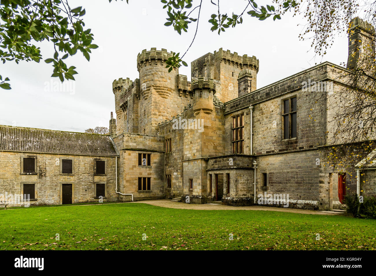 Les ruines de château Belsay Banque D'Images