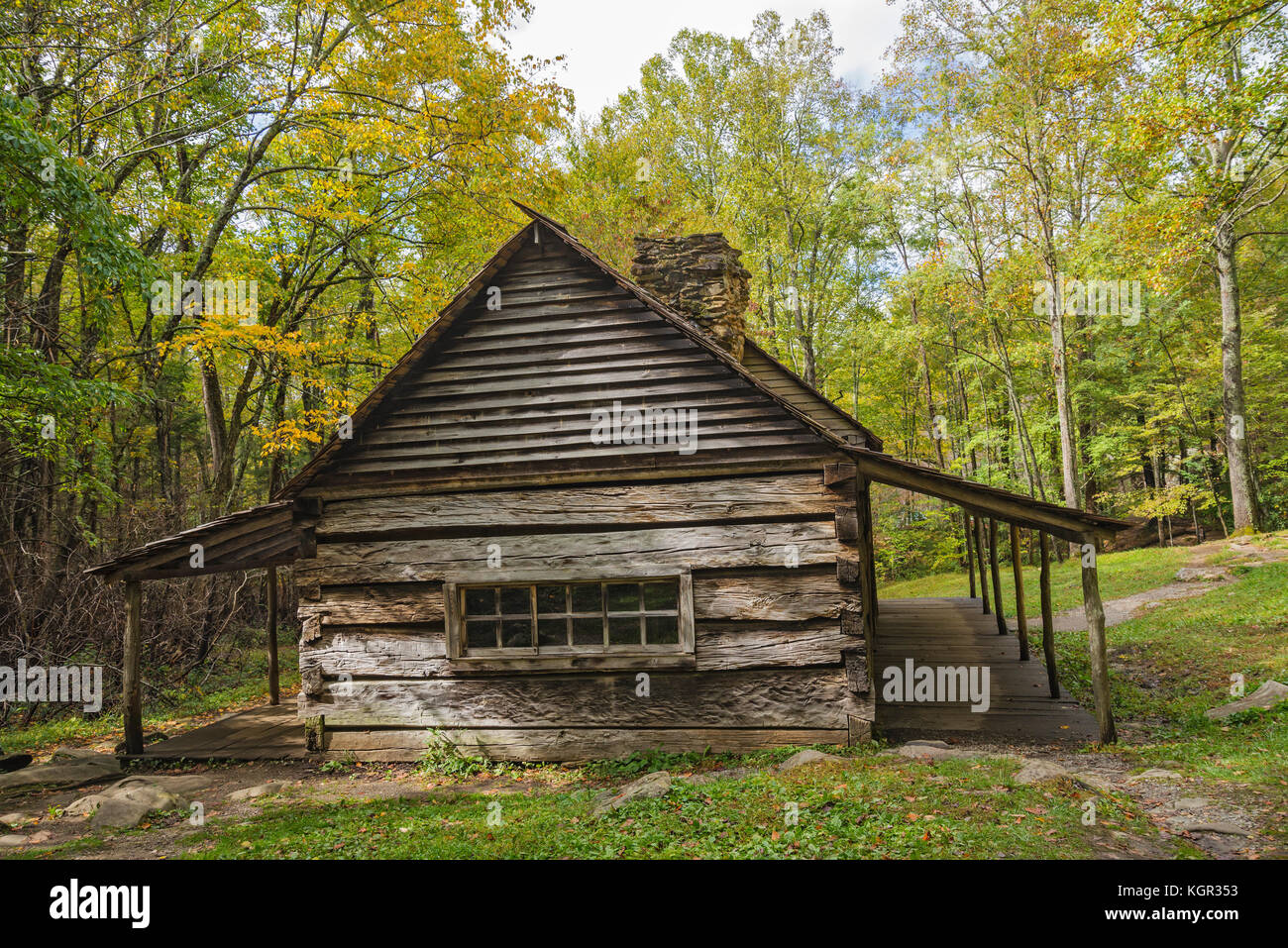 La couleur de l'automne dans le parc national des Great Smoky Mountains. Banque D'Images