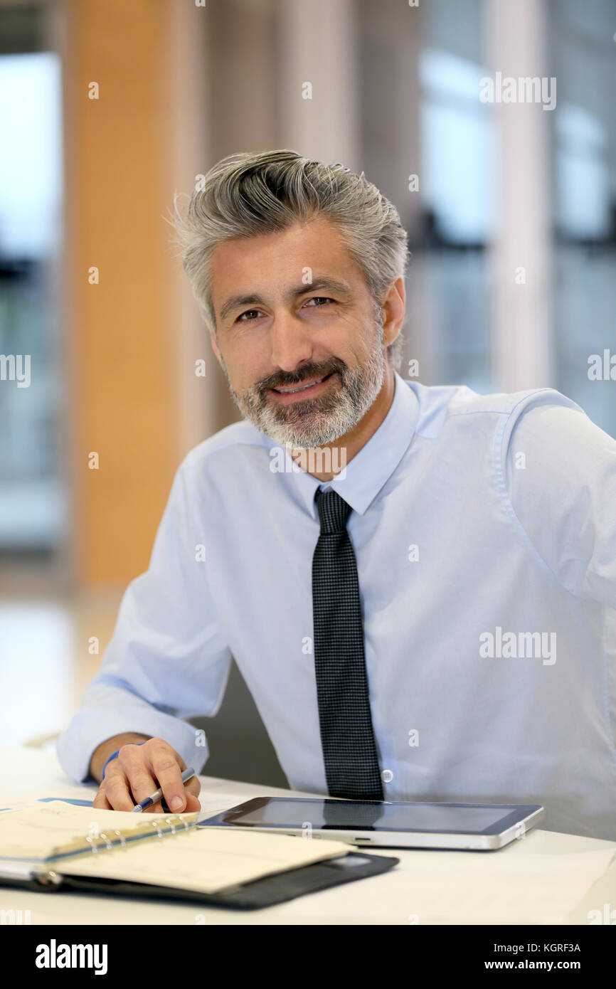 Portrait of mature businessman in office Banque D'Images