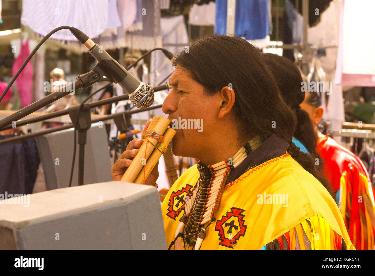 Des musiciens qui jouent de l'Amérique du Sud à Mallorca, Espagne du marché Banque D'Images