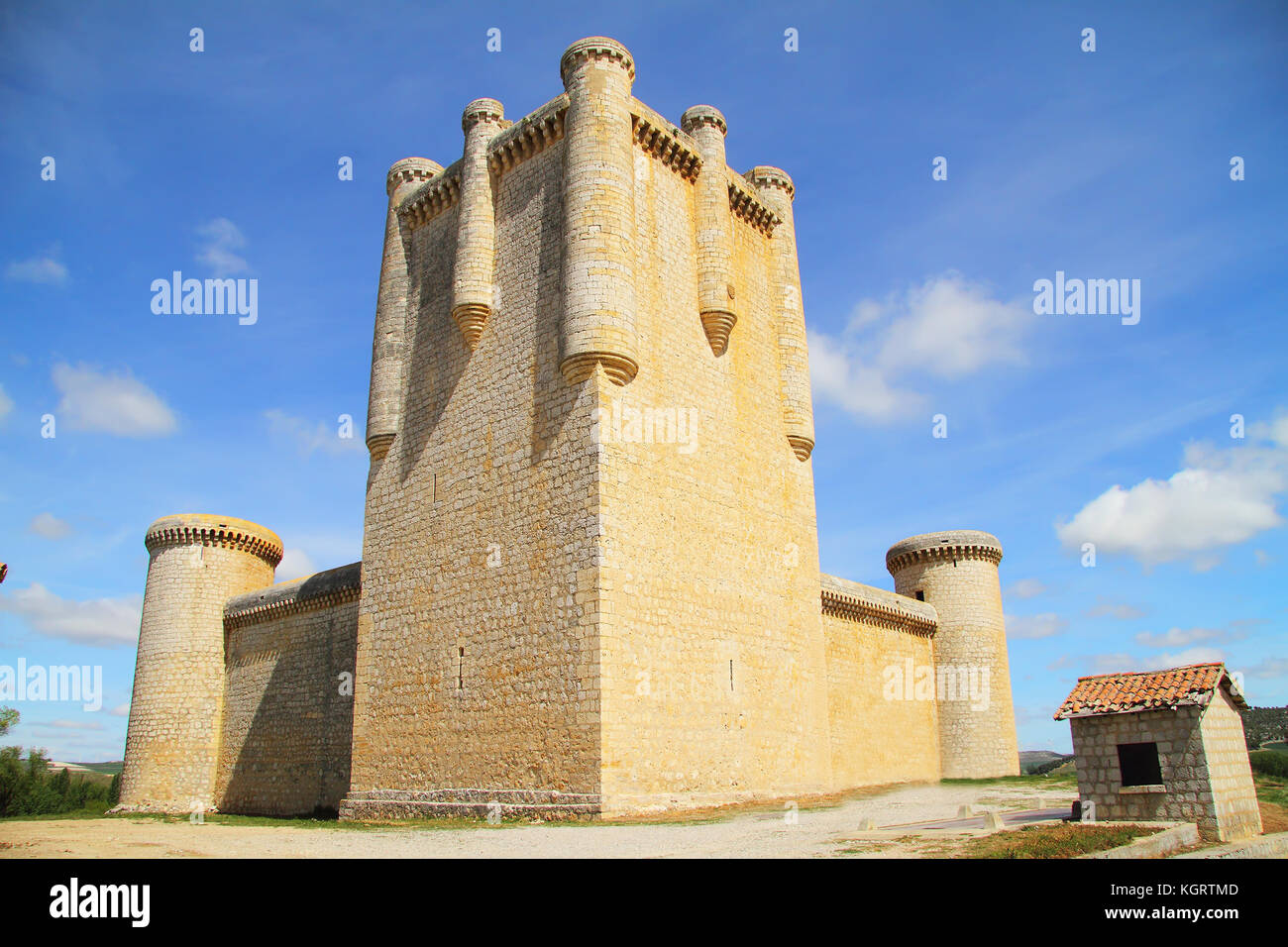 Château torrelobaton, Valladolid, Castille et Leon, Espagne Banque D'Images