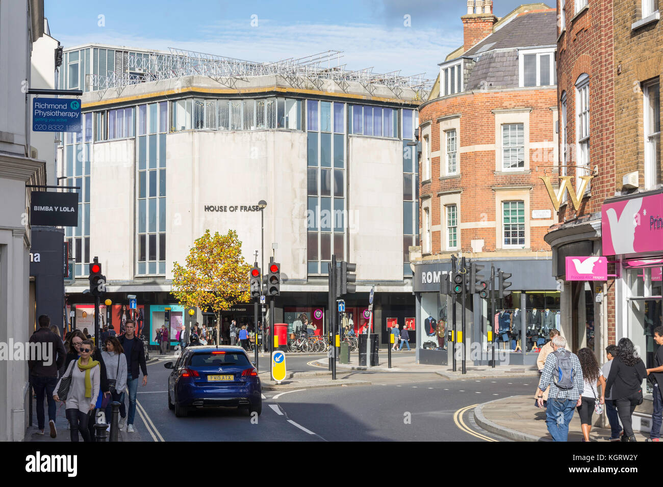 House of Fraser department store de Hill Street, Richmond, London Borough of Richmond upon Thames, Grand Londres, Angleterre, Royaume-Uni Banque D'Images