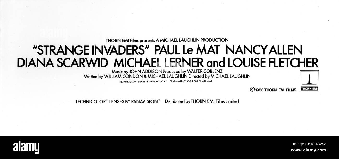 Strange Invaders (1983) Date : 1983 Banque D'Images