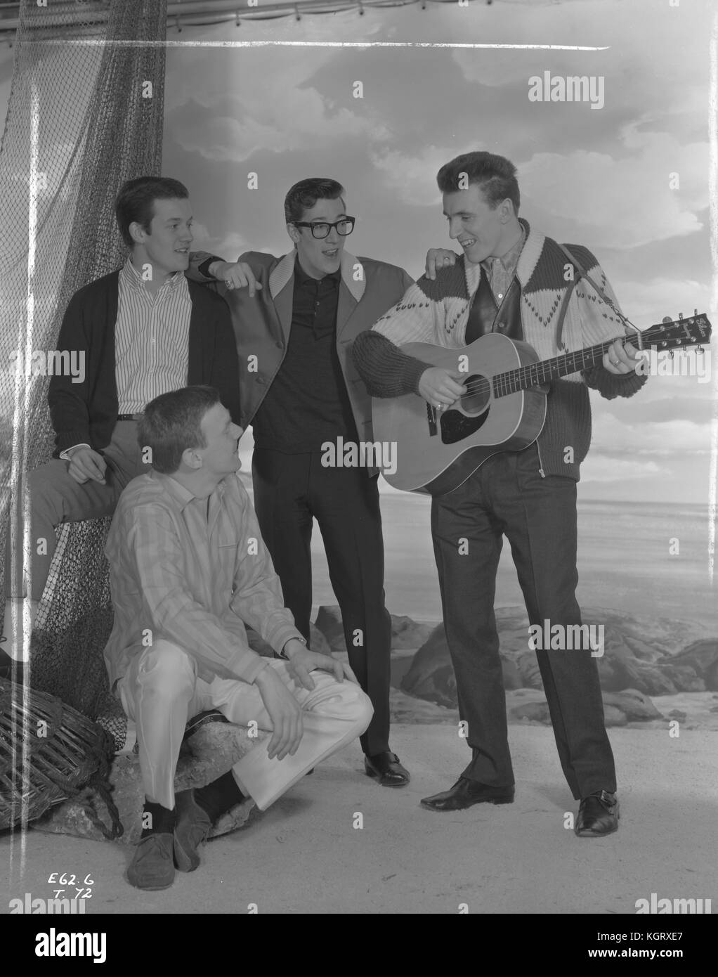 Des vacances d'été (1963) , l'ombre, Hank Marvin, Bruce Welch, Brian Bennett, Brian bloquant Banque D'Images