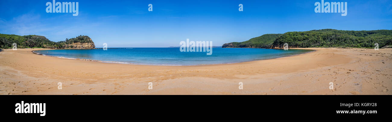Vue panoramique sur la baie de Maitland, Bouddi National Park, Central Coast, New South Wales, Australie Banque D'Images