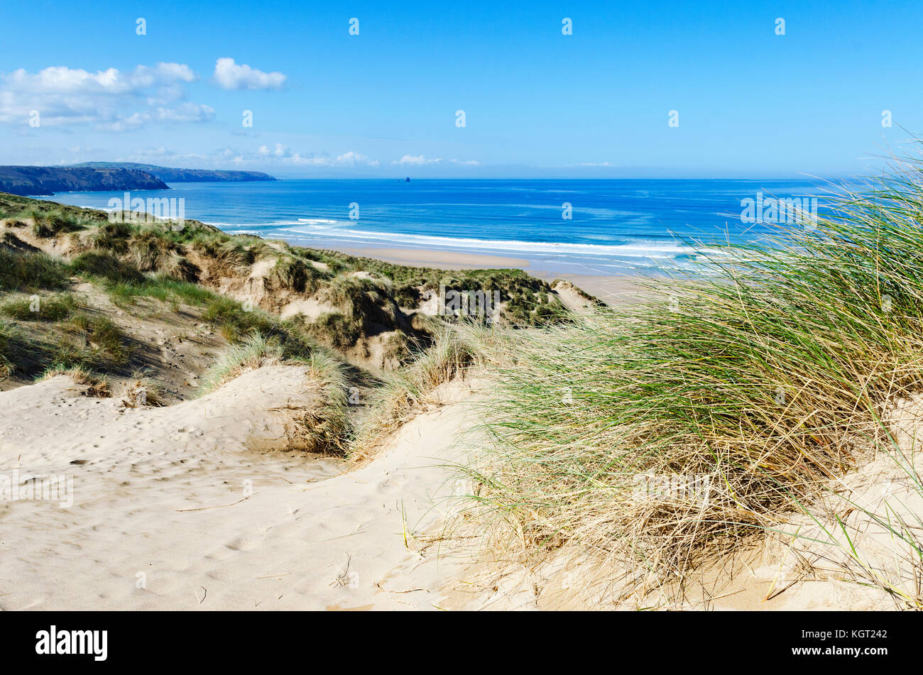 Penhale sables bitumineux près de rolvenden à Cornwall en Angleterre, Grande-Bretagne, Royaume-Uni. Banque D'Images