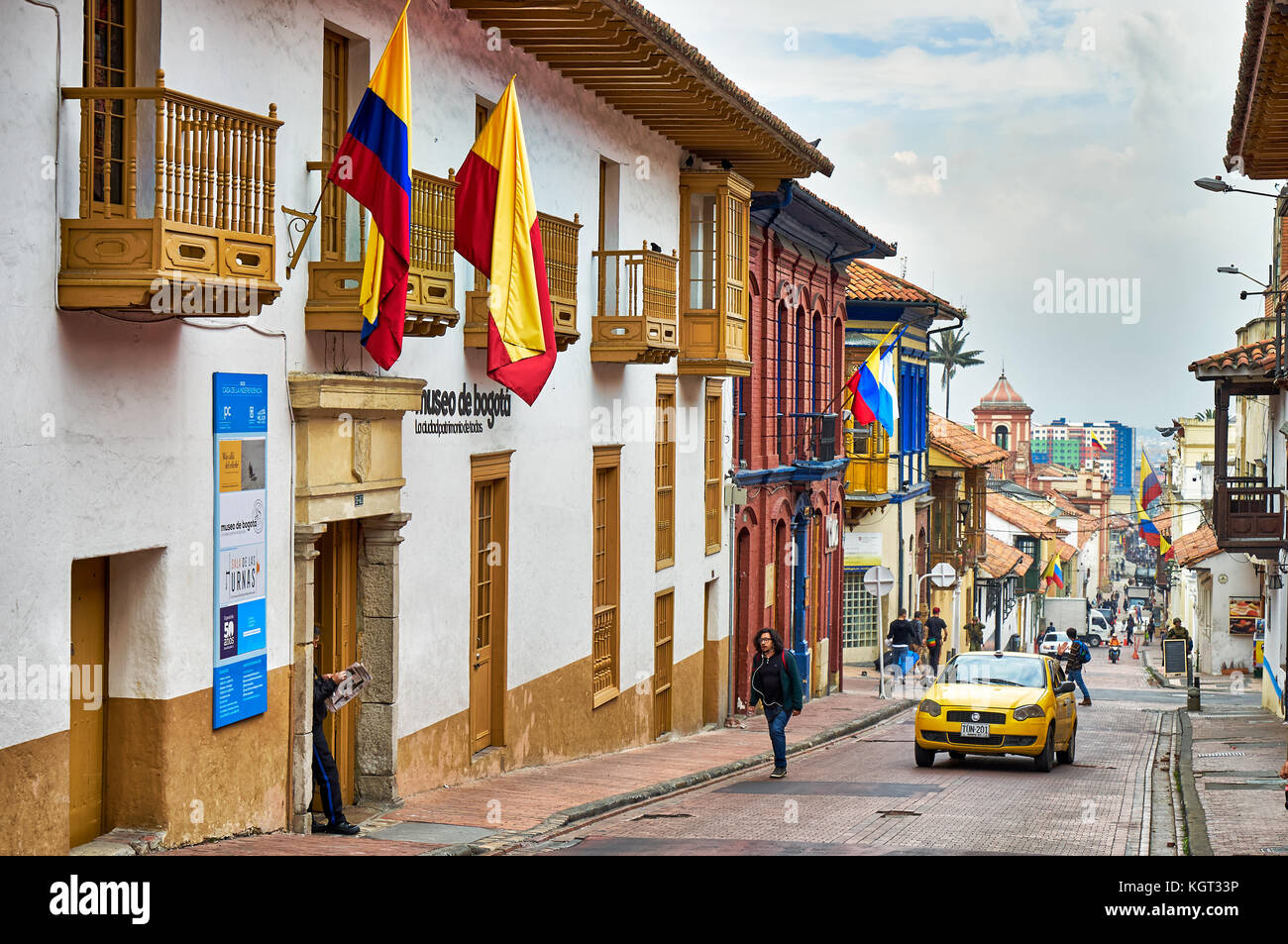 Bâtiment typique de la Candelaria, Bogota, Colombie, Amérique du Sud Banque D'Images