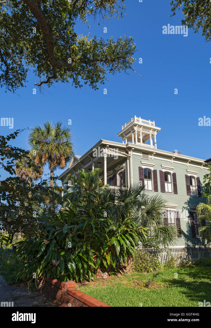 Texas, Galveston, East End Historic District, 1426 Sealy, Julius h ruhl résidence construite en 1875. Banque D'Images