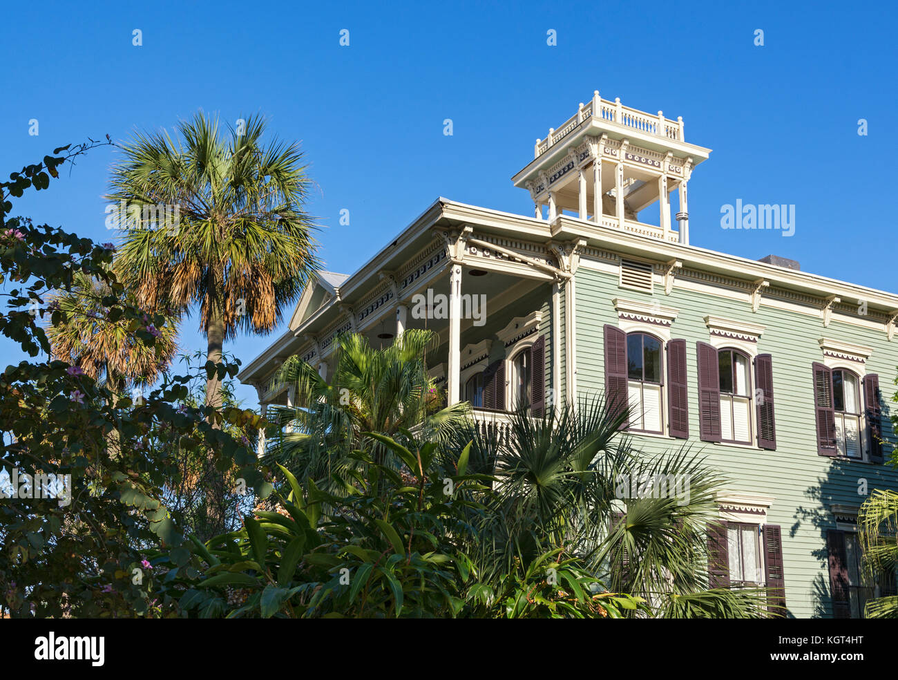 Texas, Galveston, East End Historic District, 1426 Sealy, Julius H. Ruhl résidence construite en 1875 Banque D'Images