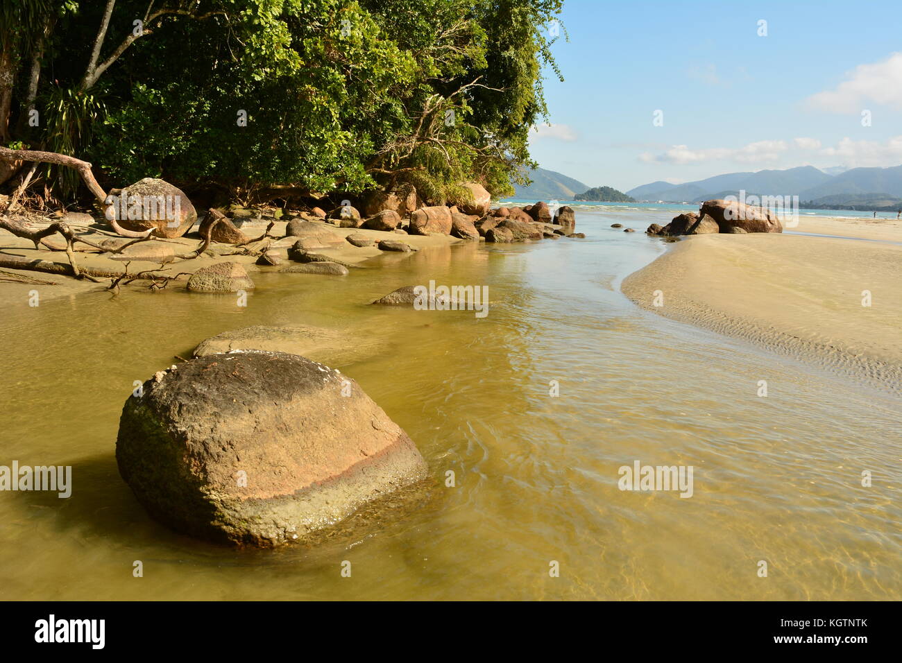 Praia da Lagoinha, Ubatuba, Brésil Banque D'Images