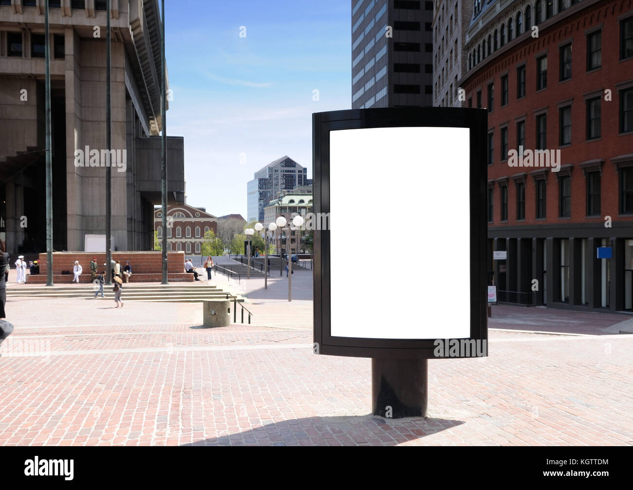 Information de la ville de bord de la publicité. blank billboard, publicité de plein air. Banque D'Images