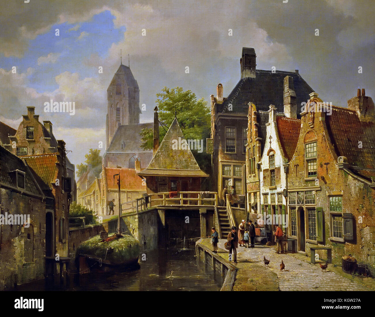 1867 Oudewater Pays-bas néerlandais Willem Koekkoek 1839-1895 Banque D'Images