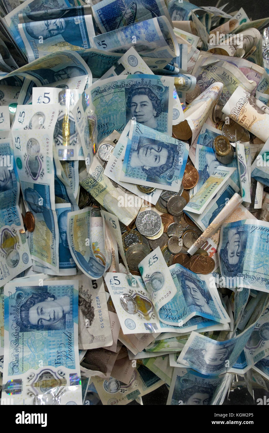 Assortiment de monnaie britannique Banque D'Images