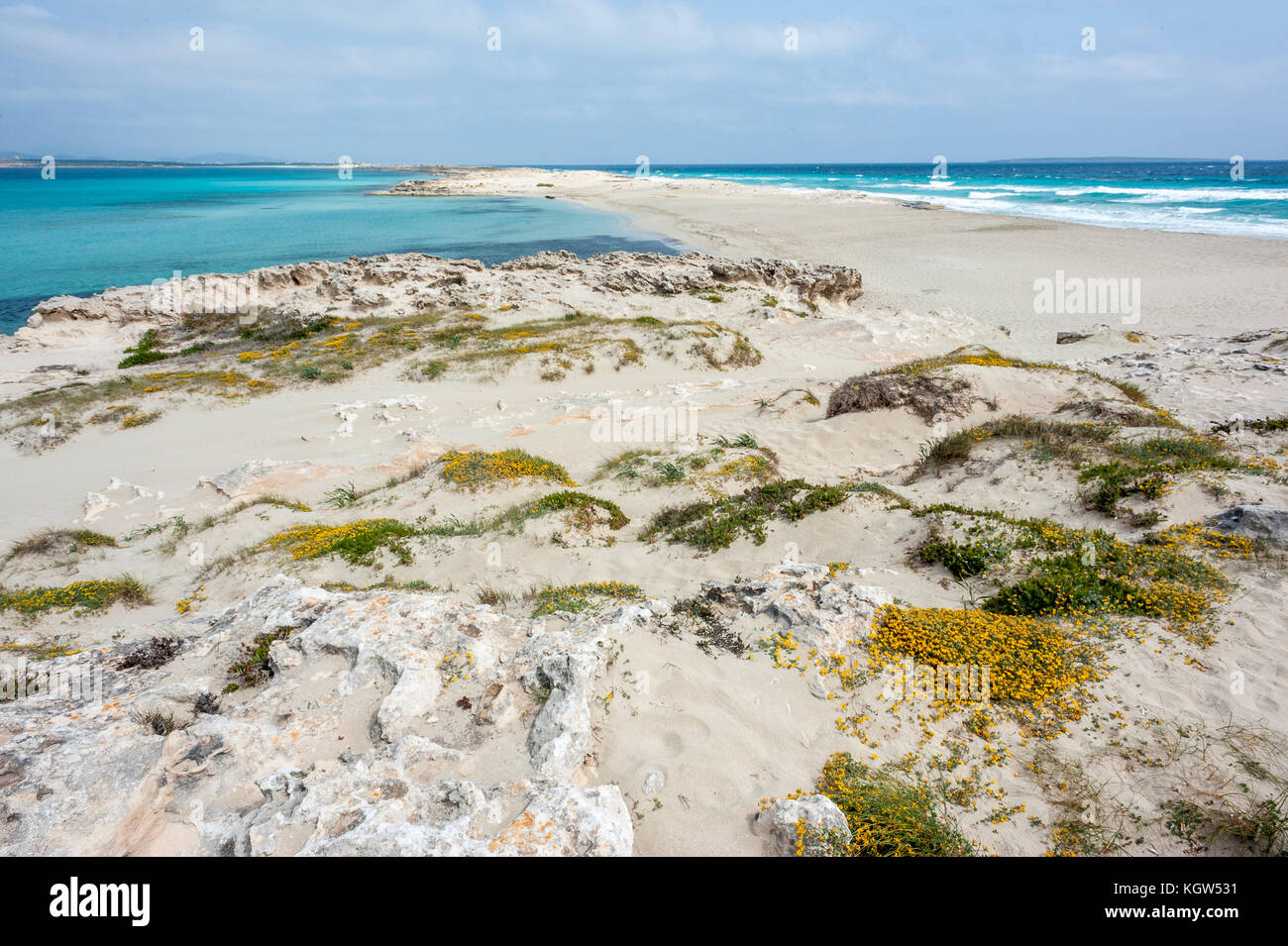 Plage de ses illetes Banque D'Images