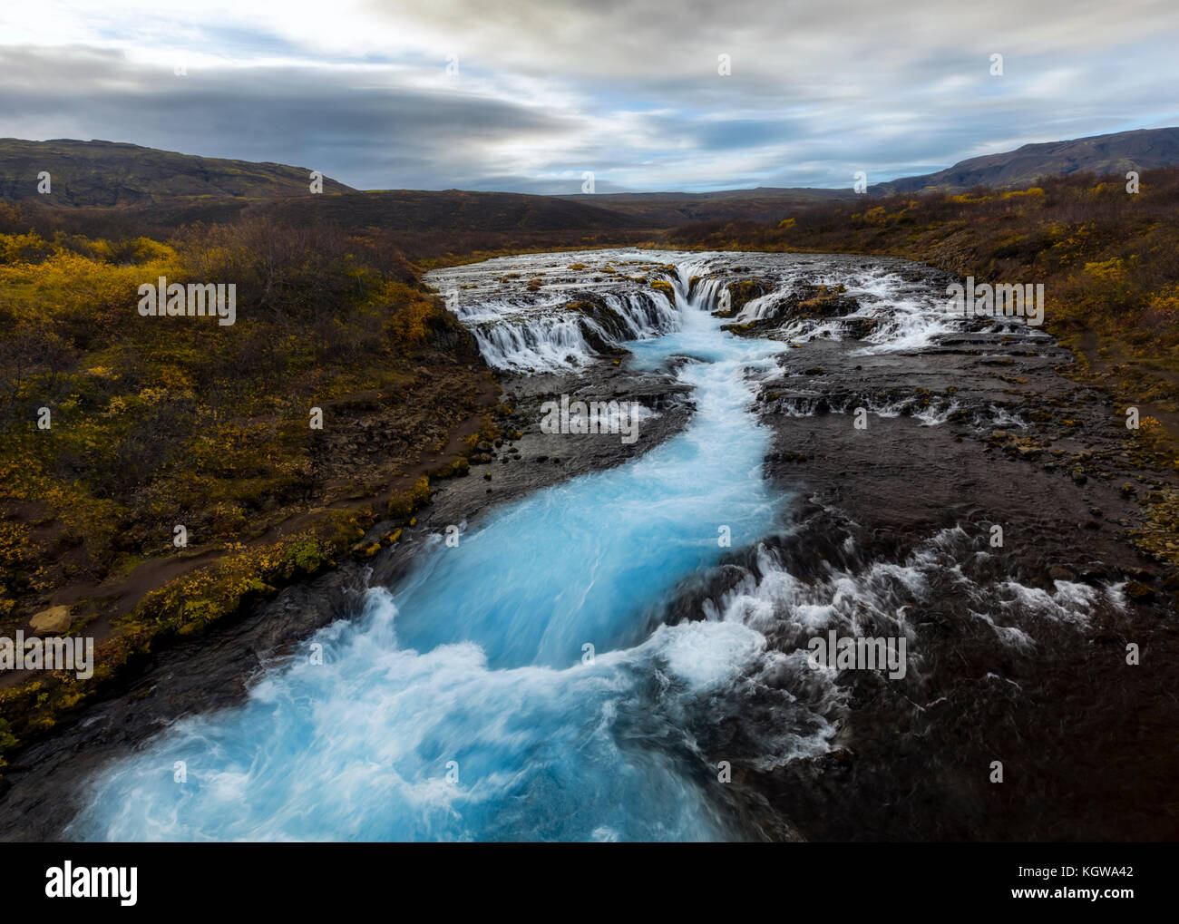 Bruarfoss, Islande Banque D'Images