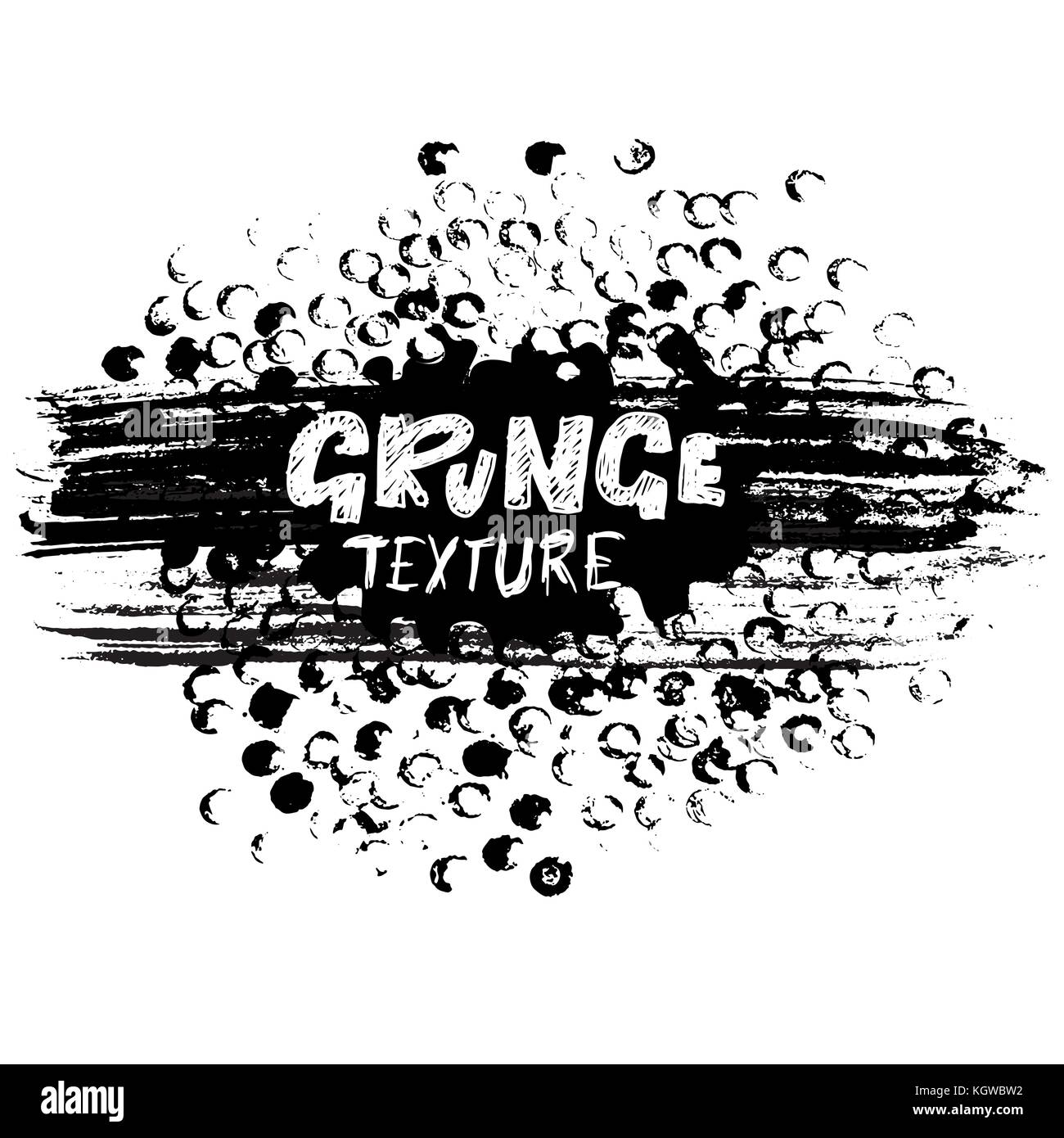 Points ronde stamp Châssis à vide de l'espace pour votre texte. forme du cercle texture grunge. Illustration de Vecteur