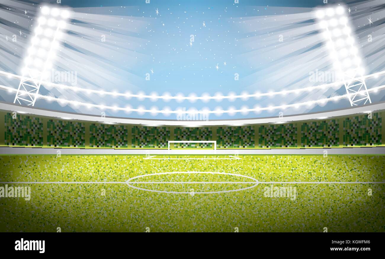 Stade de soccer football. arena. vector illustration. Illustration de Vecteur