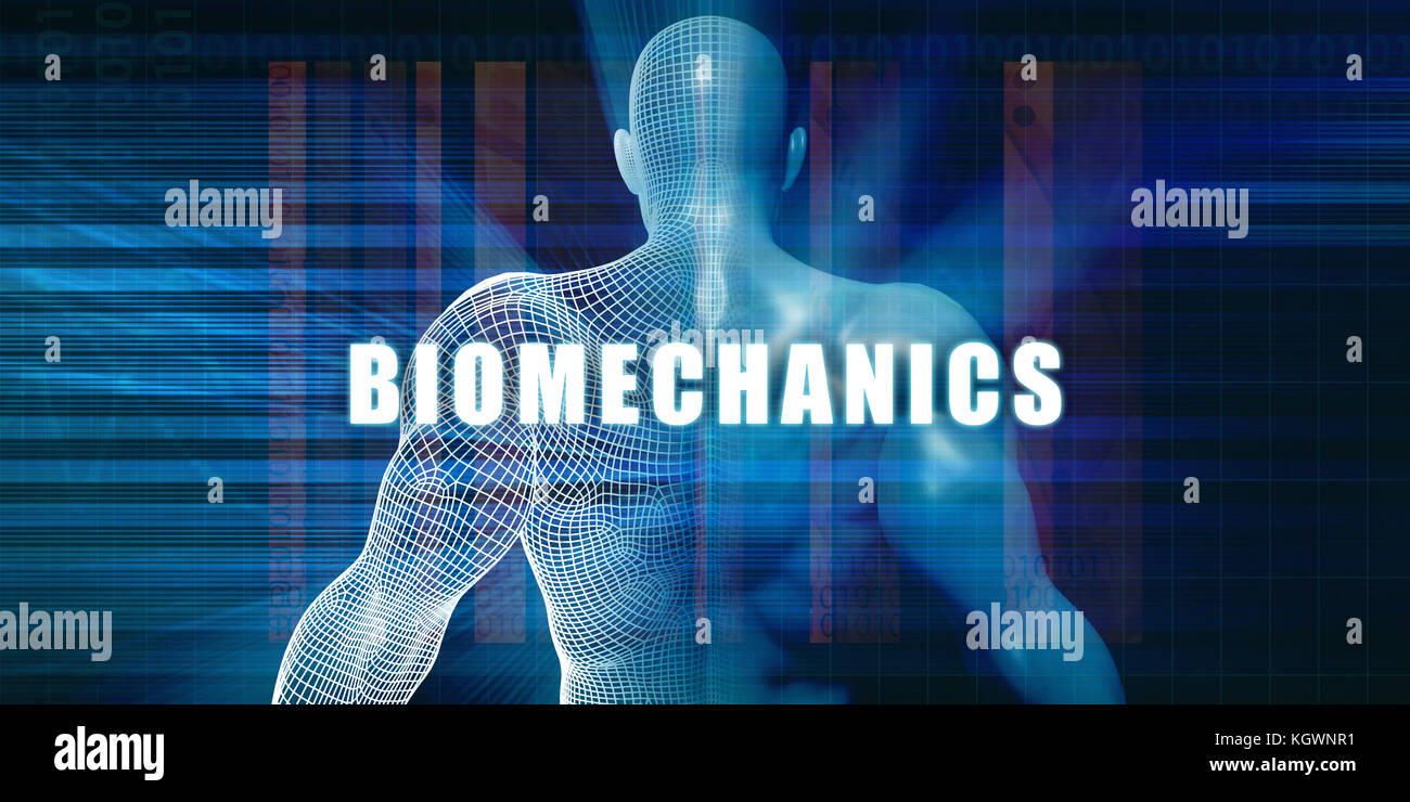 La biomécanique comme un concept futuriste abstract background Banque D'Images