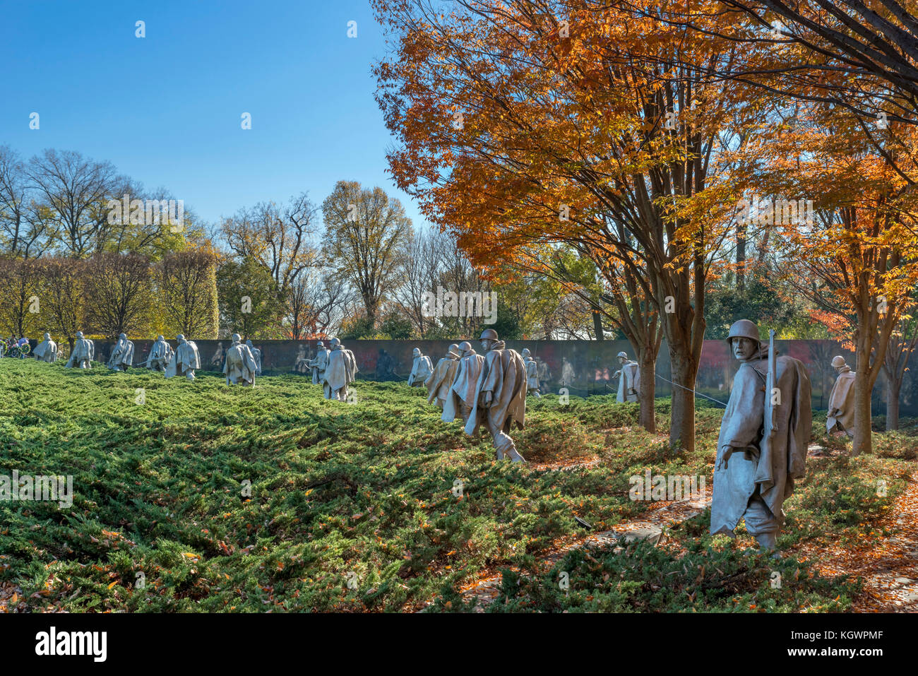 Le Korean War Veterans Memorial, Washington DC, USA Banque D'Images