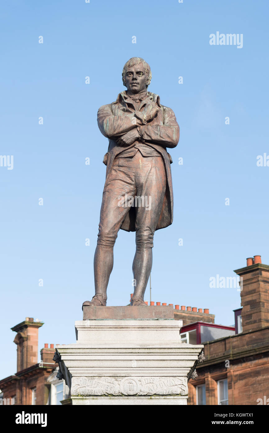 Statue de Robert Burns, Ayr, Scotland, UK Banque D'Images