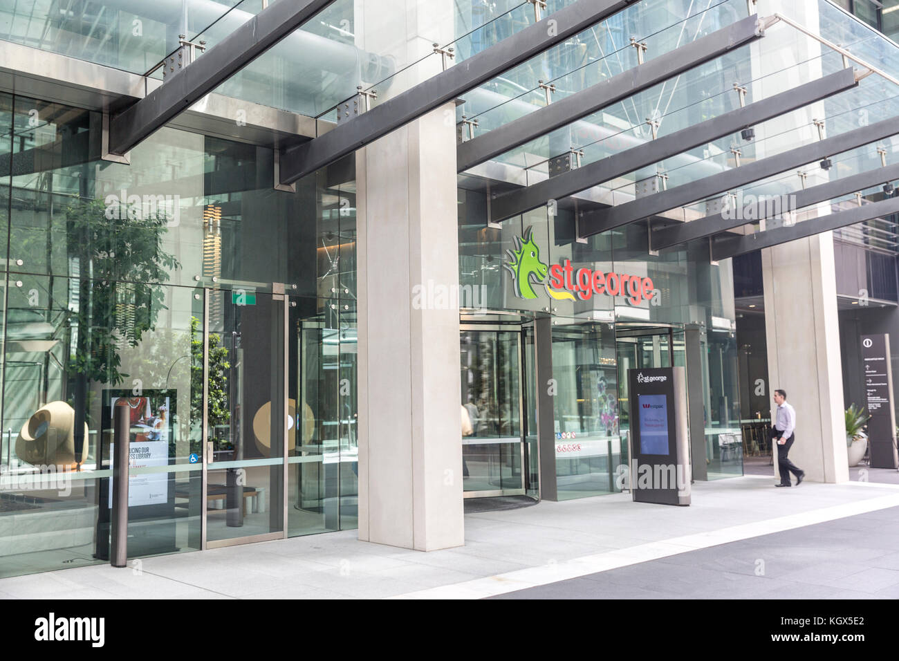 St George bank succursale à Barangaroo,le centre-ville de Sydney, Nouvelle Galles du Sud, Australie Banque D'Images