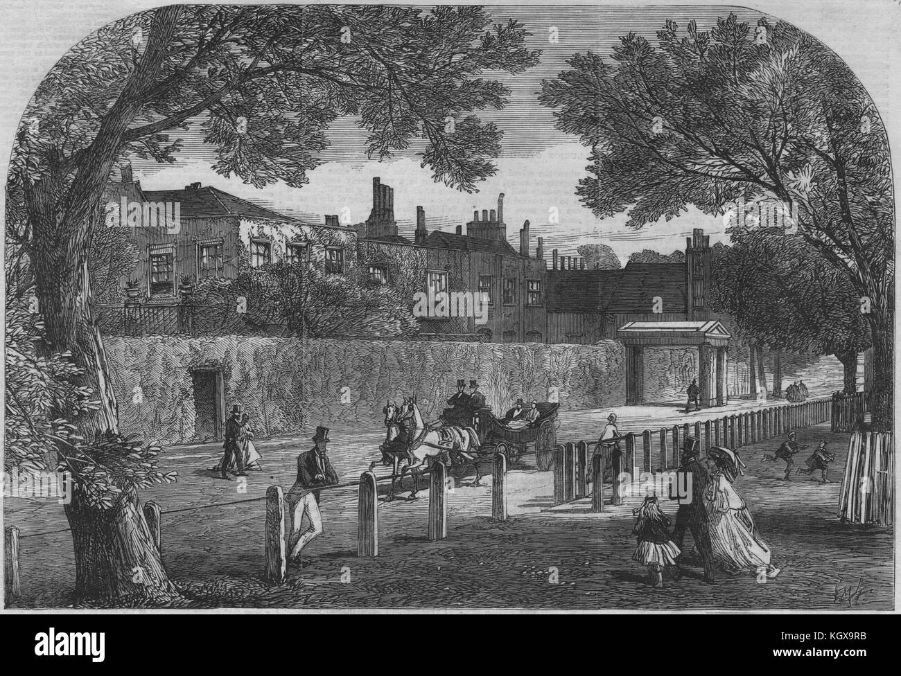 Cambridge Cottage, Kew, le berceau de la princesse Marie de Cambridge 1866. L'Illustrated London News Banque D'Images