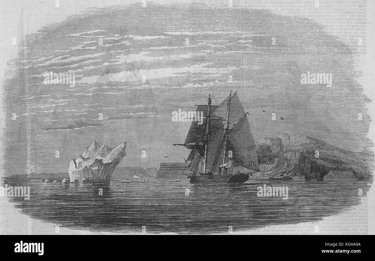 John Franklin, la recherche. L'Isabel bassin polaire. Smith's son, la baie de Baffin, 1852. L'Illustrated London News Banque D'Images
