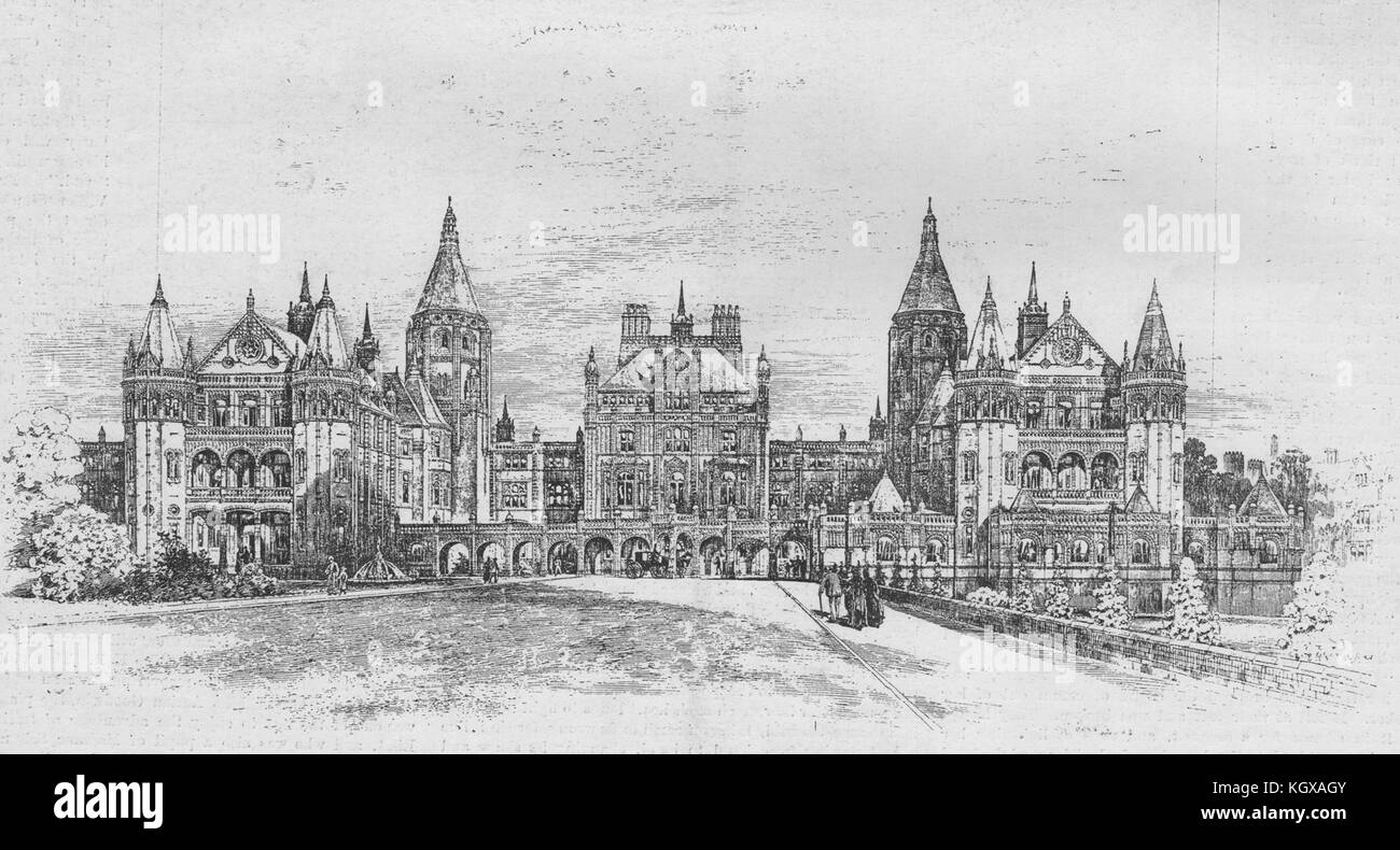 Le nouvel hôpital général, Birmingham 1894. L'Illustrated London News Banque D'Images