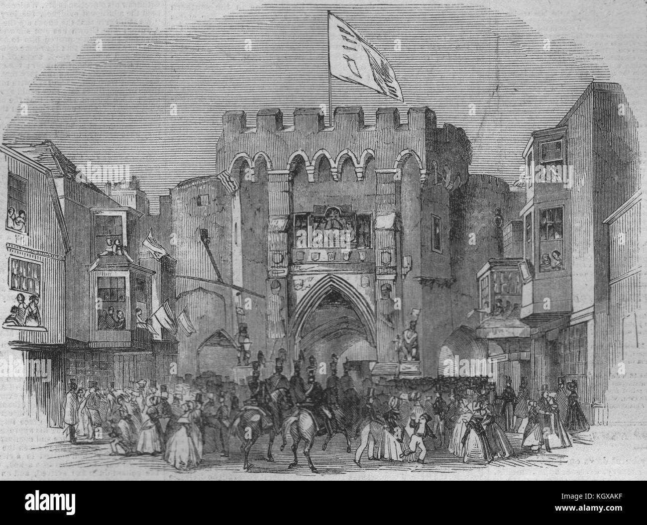Le passage de la barre, Southampton. Hampshire 1843. L'Illustrated London News Banque D'Images