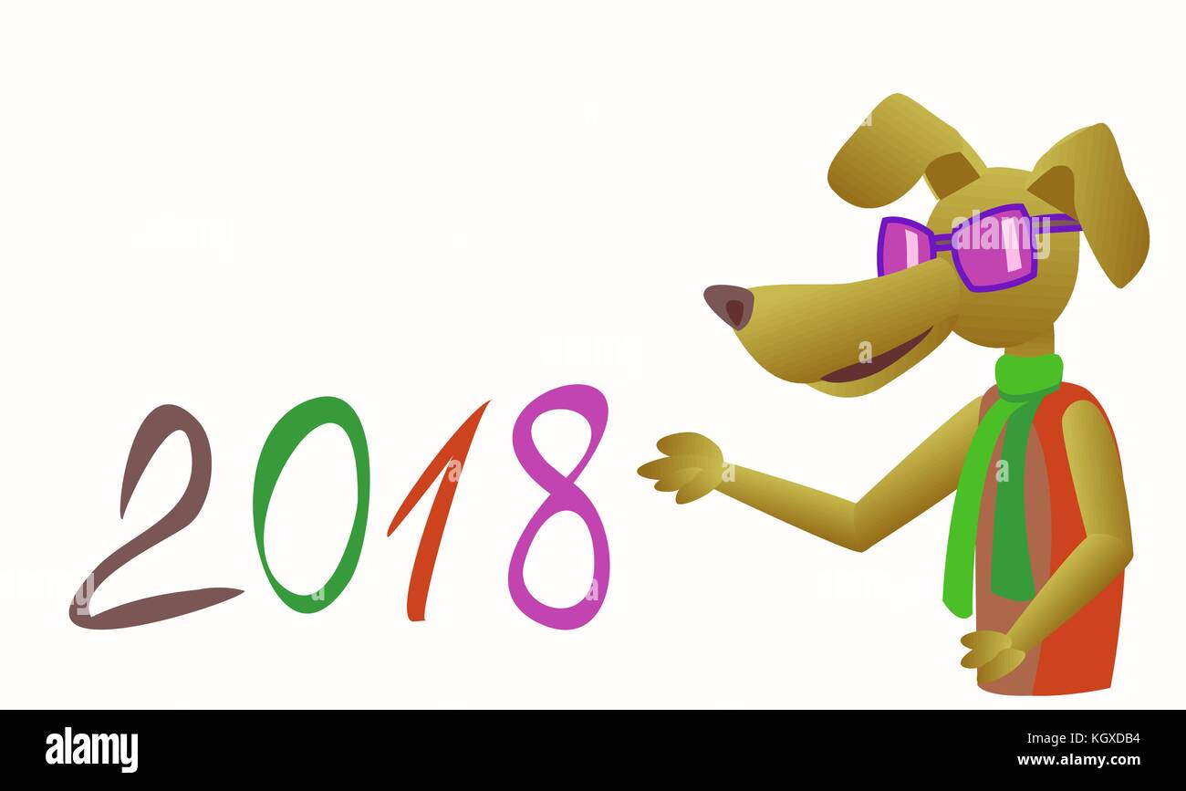 Modèle avec smiling dog. Illustration de Vecteur