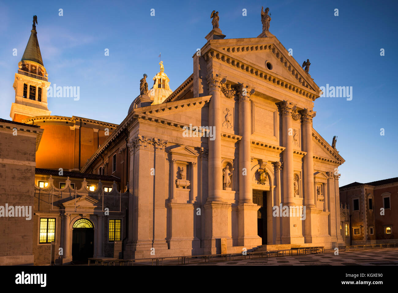 Église de San Giorgio Maggiore, tôt le matin, Venise, Italie Banque D'Images