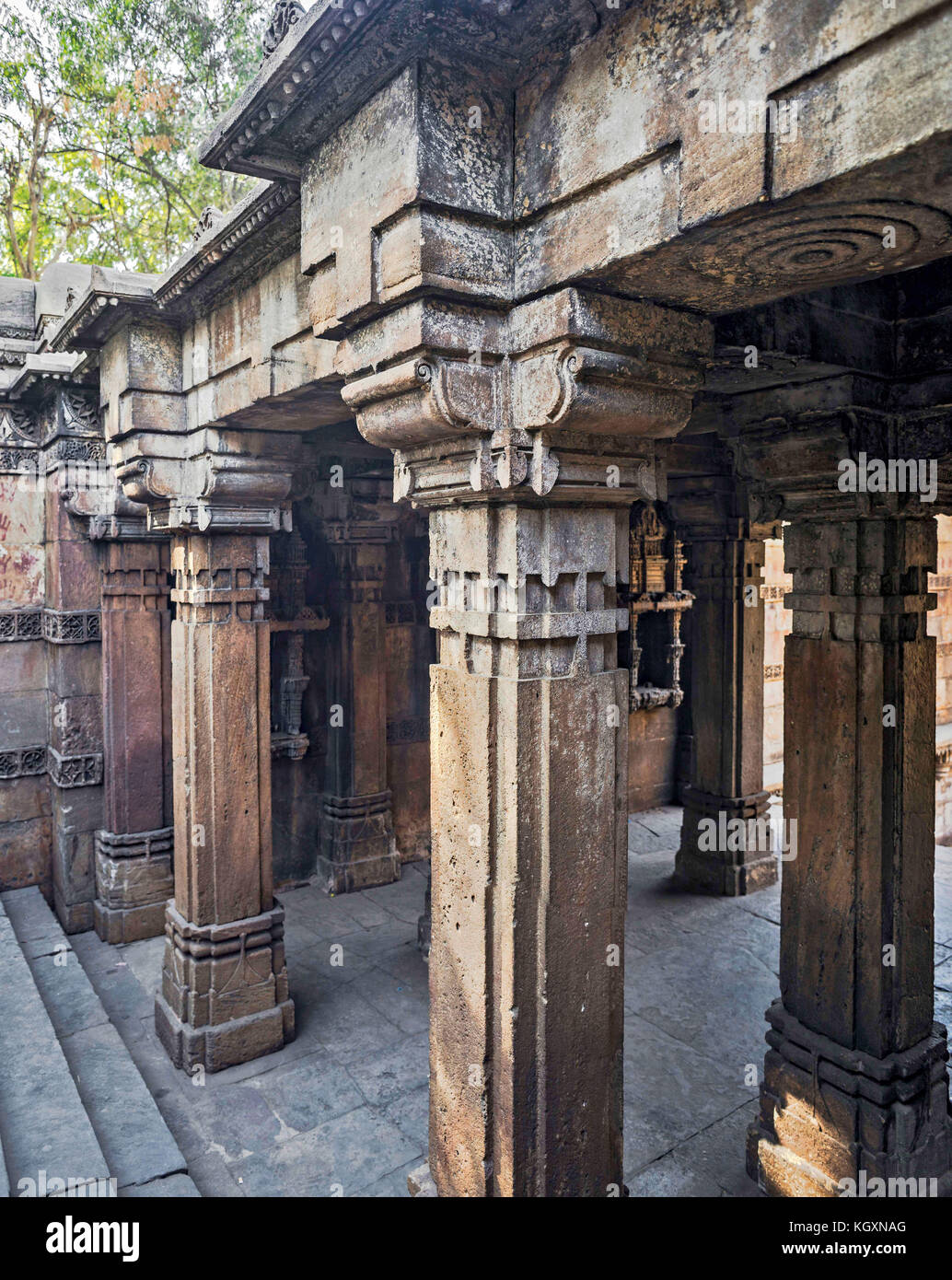 L'étape de harir dada bien, Ahmedabad, Gujarat, Inde, Asie Banque D'Images