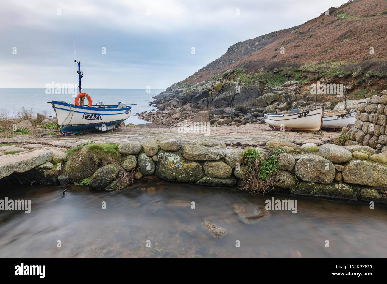 Penberth Cove, Penzance, Cornwall, Royaume-Uni Banque D'Images