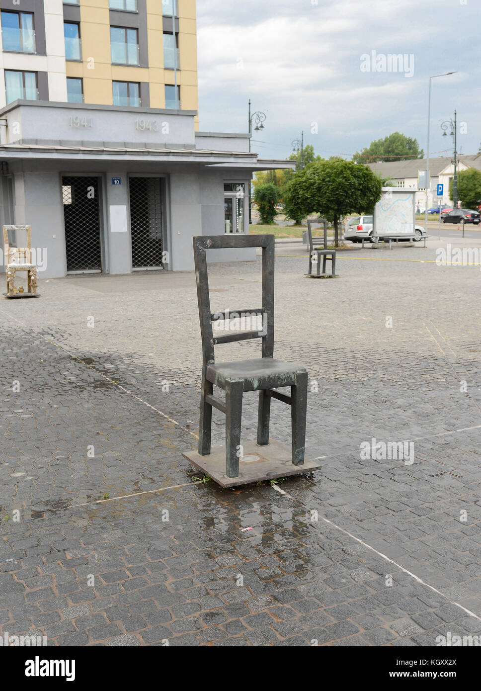 Cracovie, Pologne-août 3, 2017 : la place des héros du ghetto - Cracovie - Pologne Banque D'Images