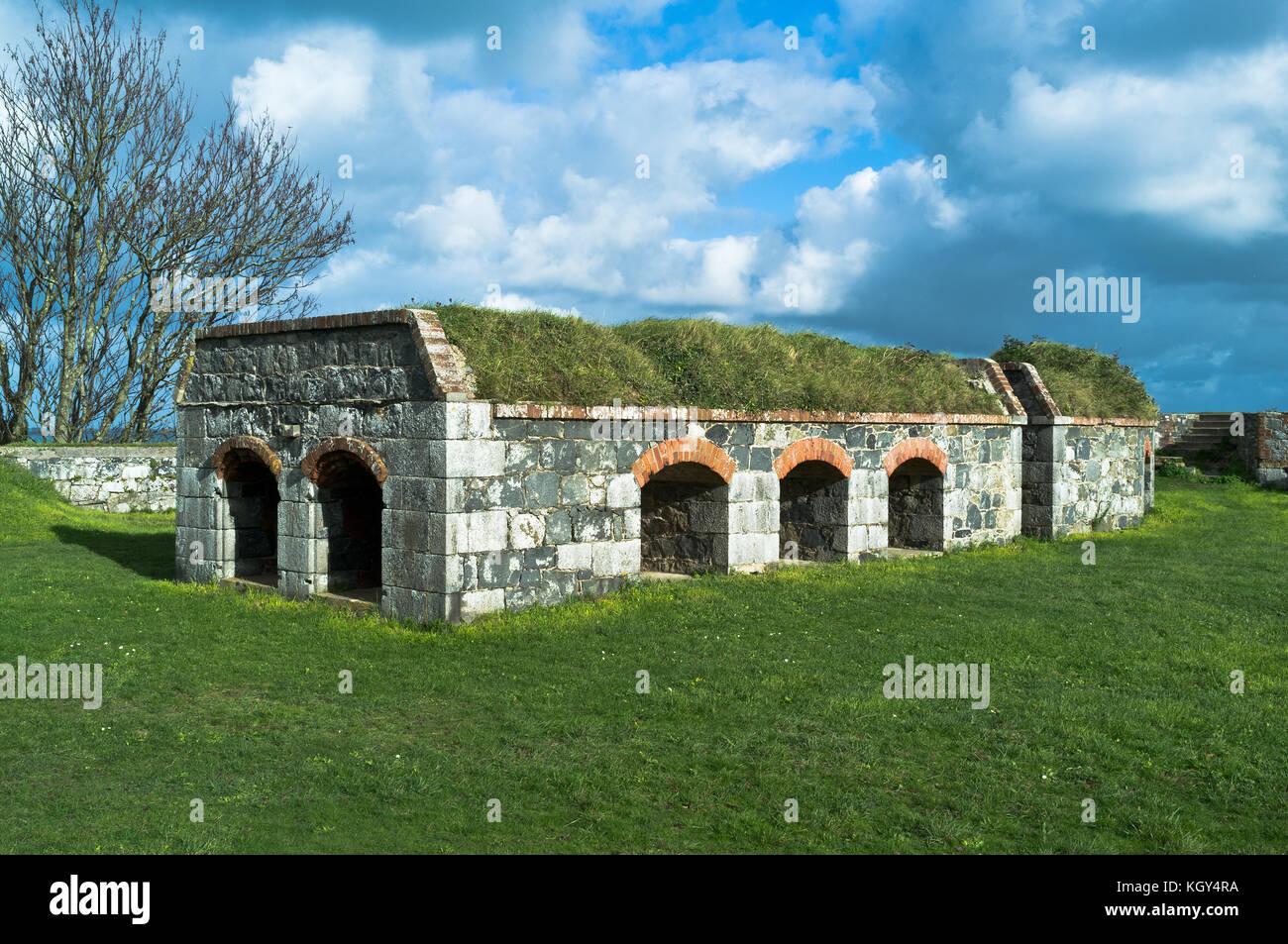 Dh Fort George St Peter Port Guernsey Batterie Clarence Banque D'Images