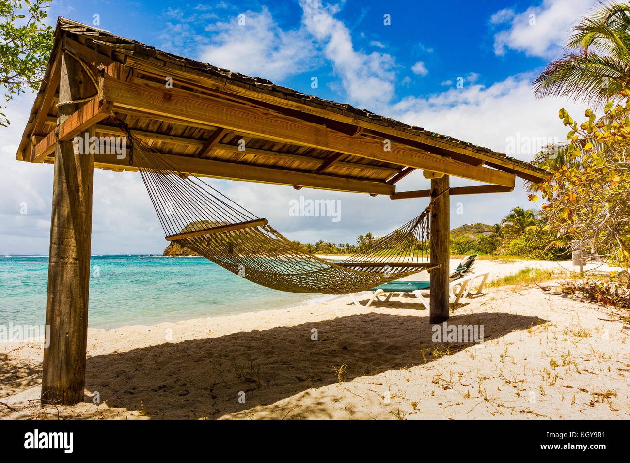 Caraïbes Côté Plage Hamac à Lombre Avec Vue Sur Locéan
