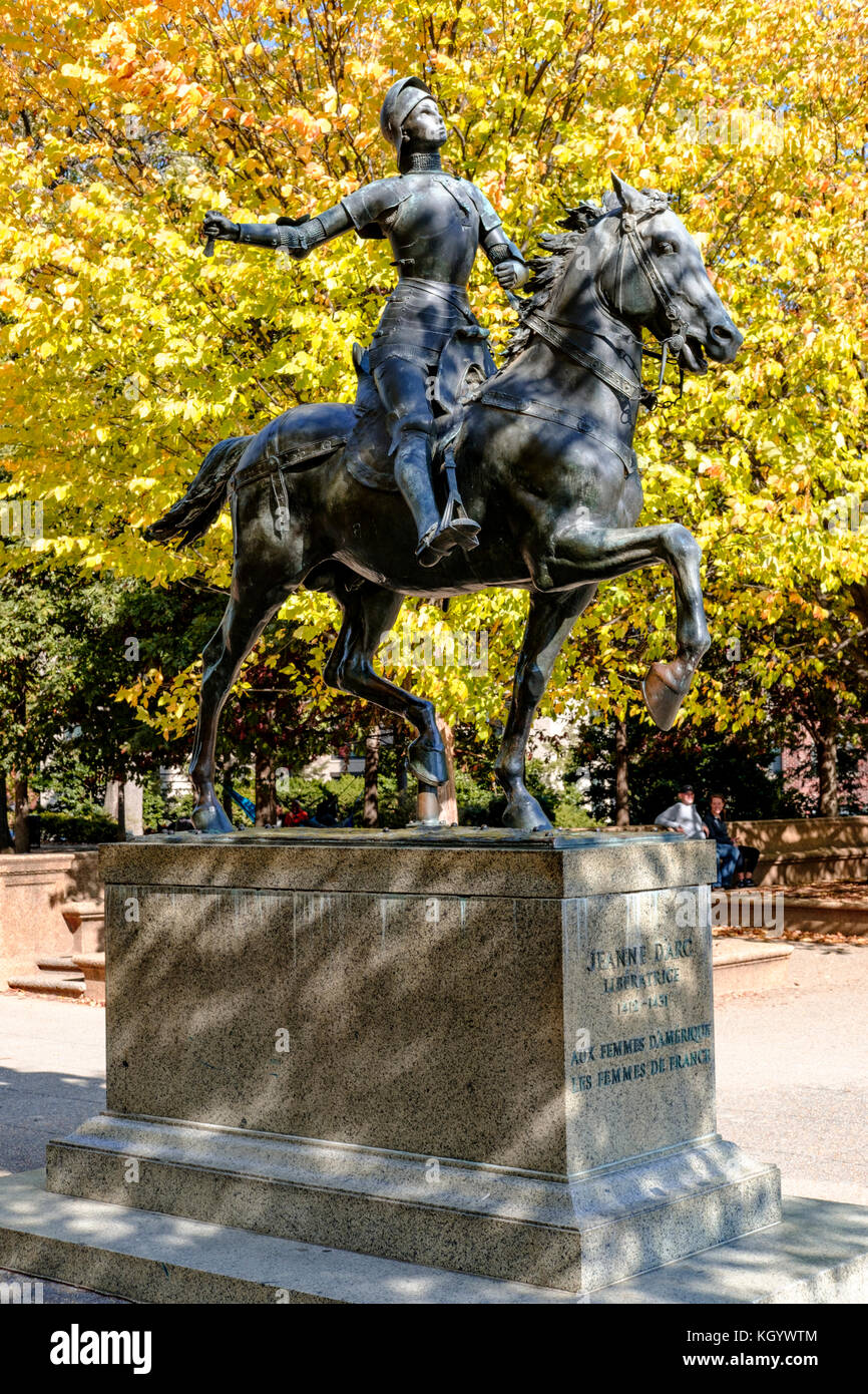 Jeanne d'Arc (Jeanne d'arc) statue en bronze, sculpture de Paul Dubois