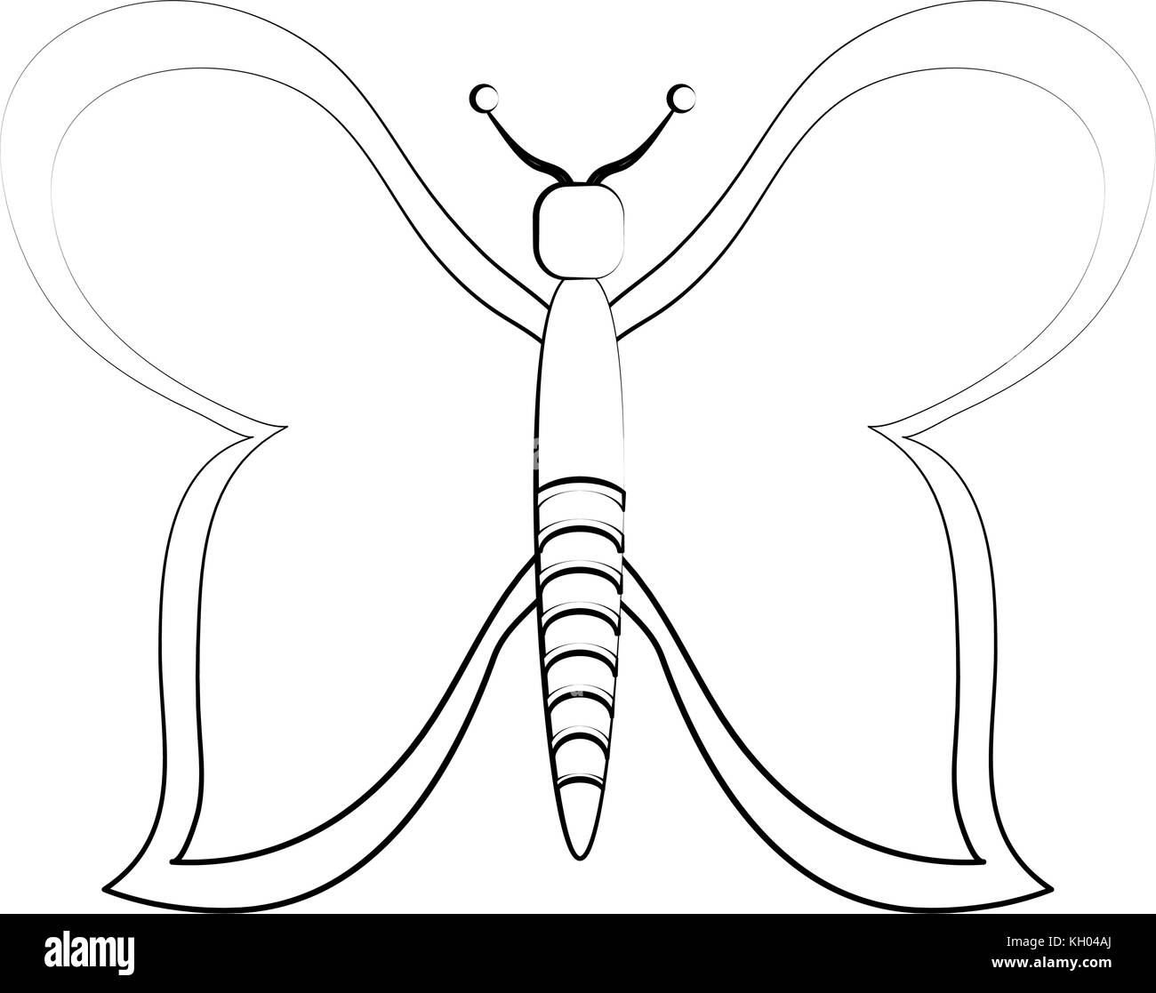 Beau symbole de buttefly Illustration de Vecteur