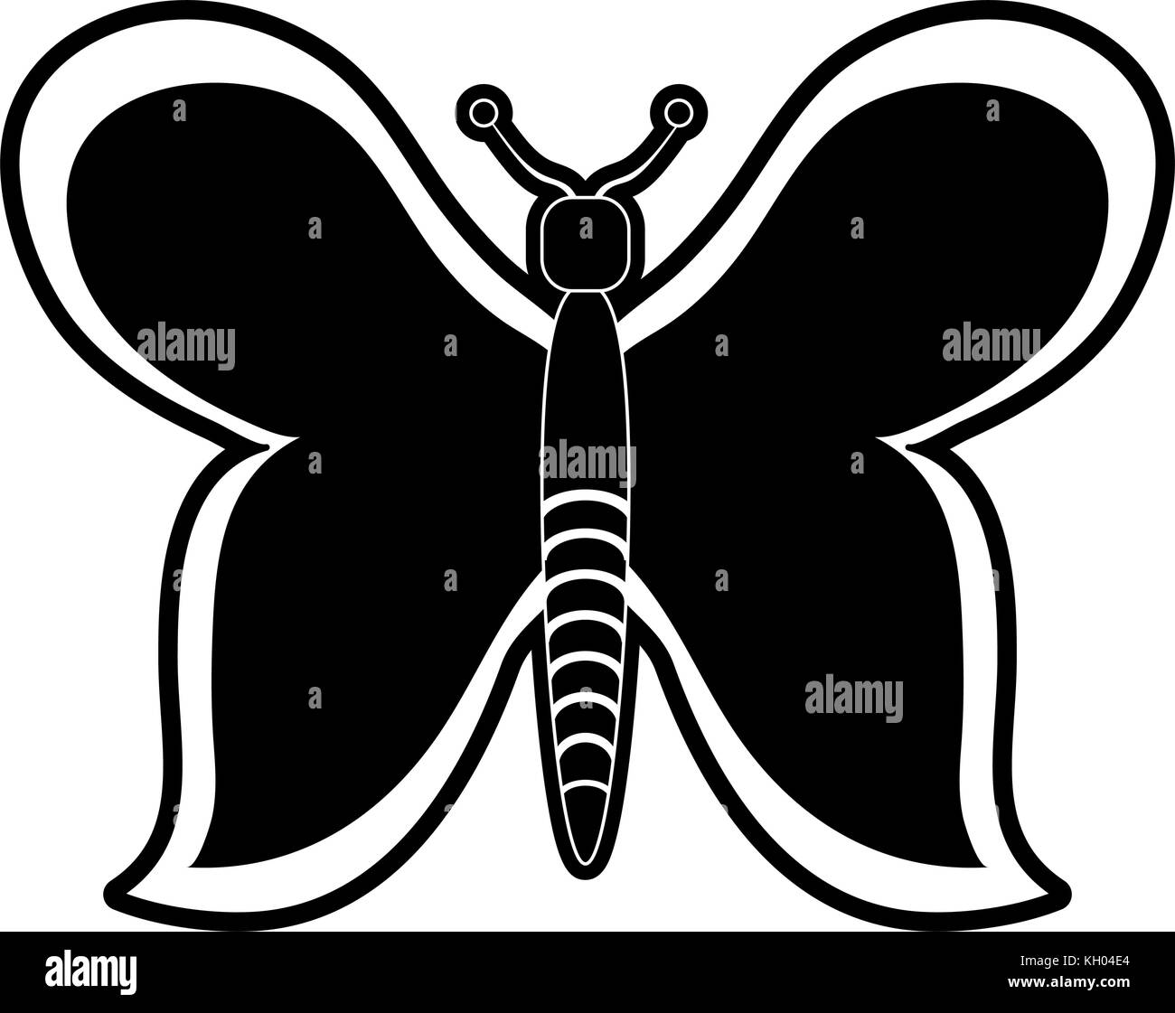 Beau symbole de buttefly Illustration de Vecteur