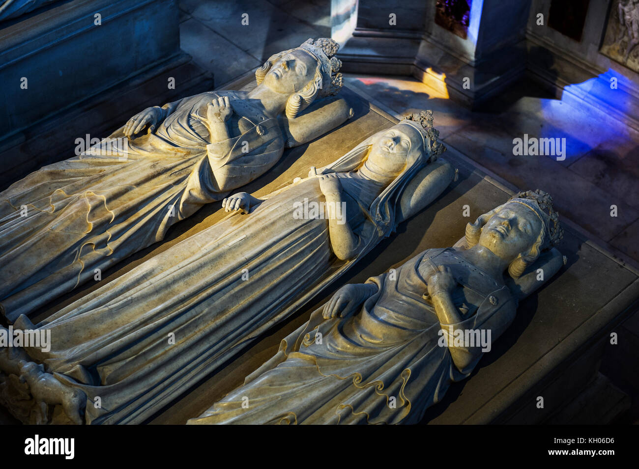 La France. Seine-Saint-Denis (93). Basilique de Saint-Denis. Nécropole des rois de France. Gisants Banque D'Images