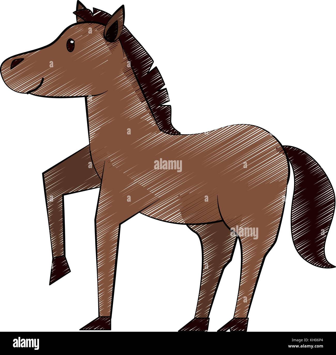 Cute cartoon cheval Illustration de Vecteur