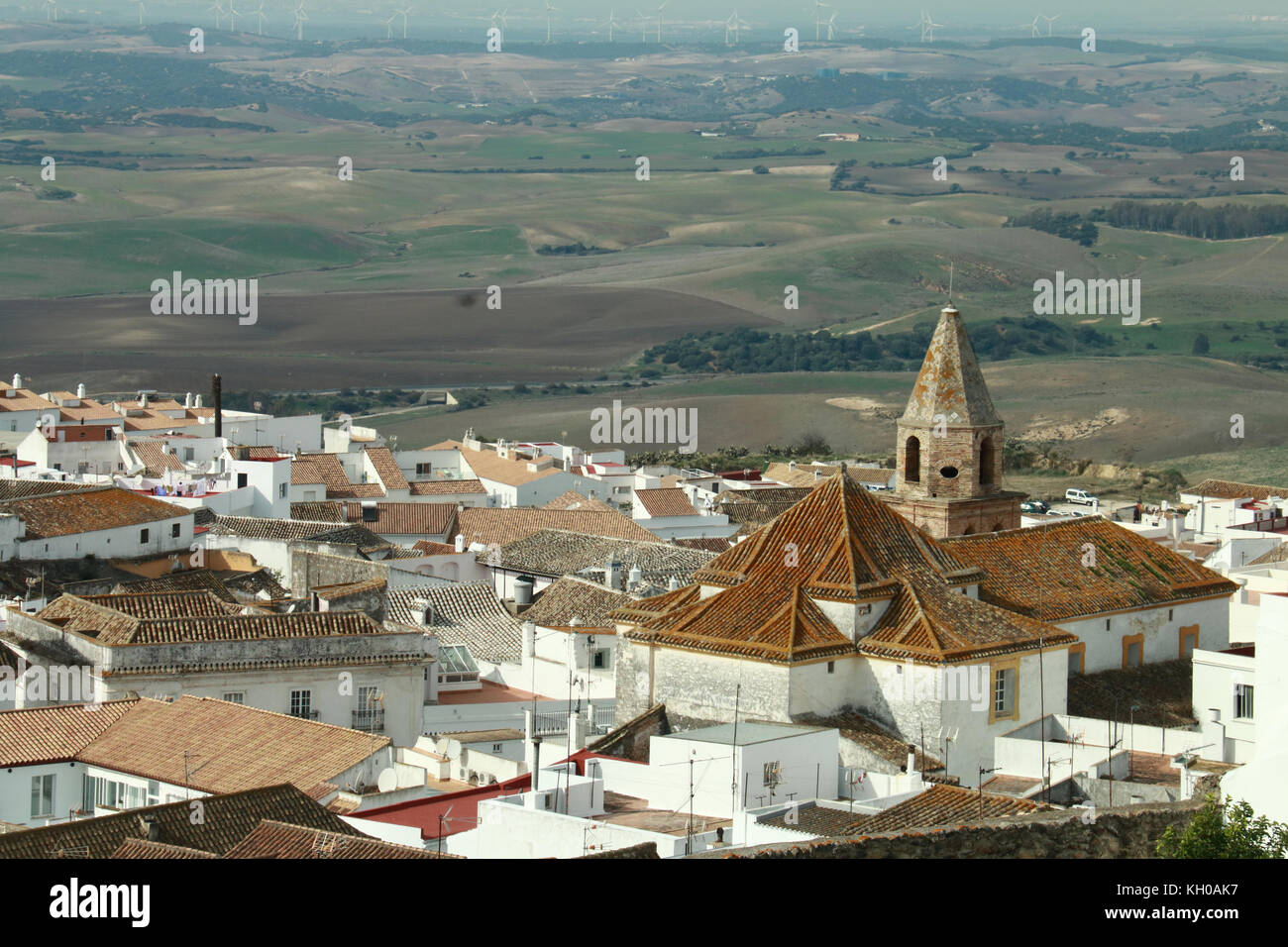 Vue panoramique de la ville de Medina Sidonia, Espagne Banque D'Images